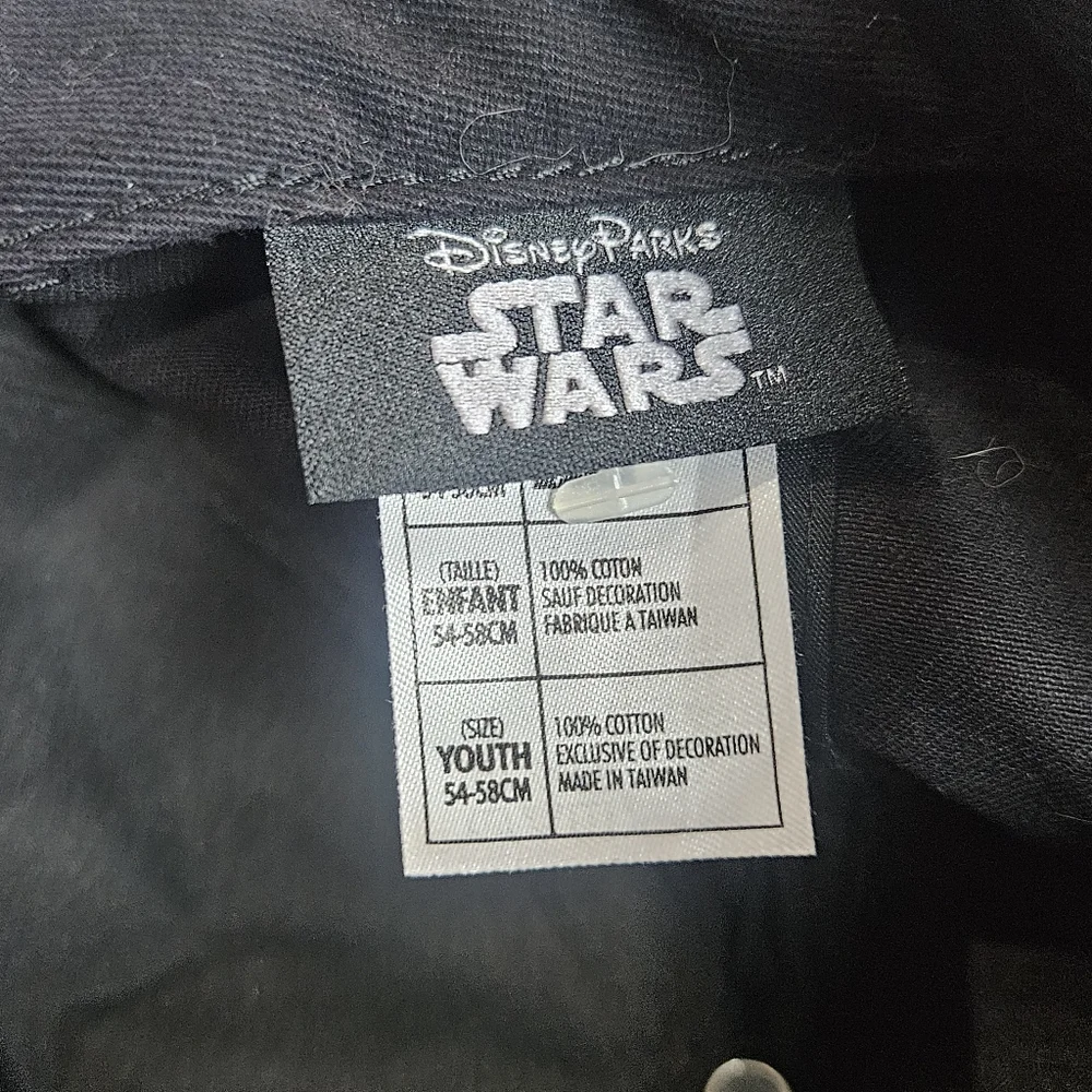 Star Wars Hat Cap Strap‎ Back Youth Black Darth Vader Disney Parks Movie Sci-Fi